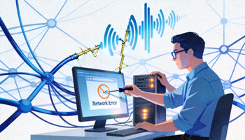 기술 지원 및 접속 문제 해결을 상징하는 이미지