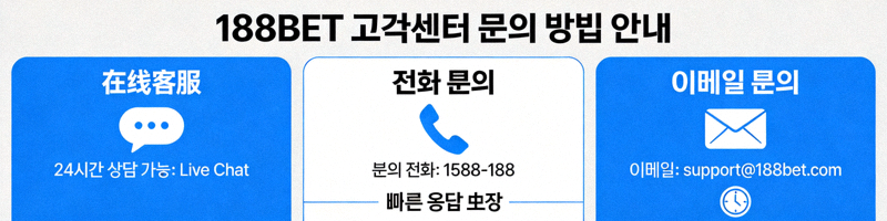 188BET 고객센터 문의 방법 안내 이미지